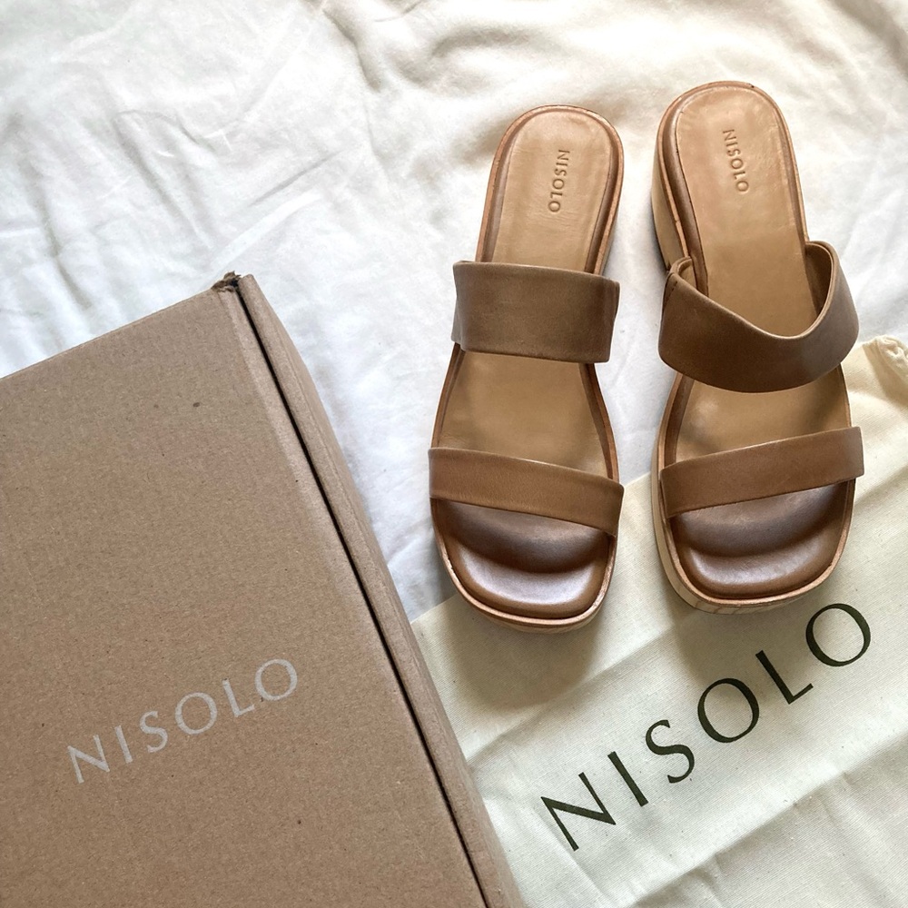 NWT / New in box Nisolo Ellie All-Day Clogs size 9.5 in Almond